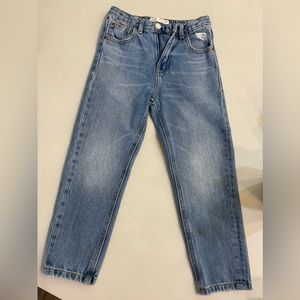 Zara kids mom fit blue jeans